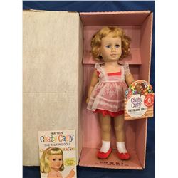 Original Chatty Cathy in Box with her book and hang tag dressed in original clothing