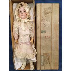 J.D. Kestner 196 Bisque with Comp body  in her original Shipping Box