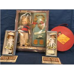 Lot of Betsy McCall with 3 Dolls and cases 1974 & 2000 & 1950's Pretty Pac