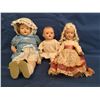 Image 1 : 18" toddler of Compo and cloth, 14"  6 piece compo, 1930's 12" composition
