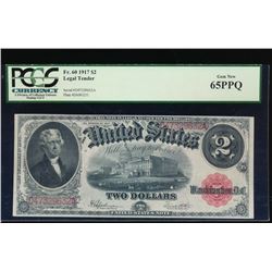 1917 $2 Large Legal Tender Note PCGS 65PPQ