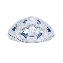 Platinum 1.14ctw Diamond Ring