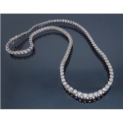 14KT White Gold 5.75ctw Diamond Necklace