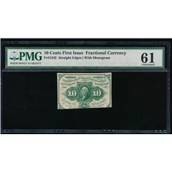 10 Cents First Issue Fractional Note PMG 61