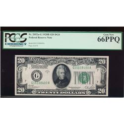 1928B $20 Chicago Federal Reserve Note PCGS 66PPQ