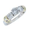 Image 2 : 14KT Two Tone Gold 1.00ctw Diamond Ring