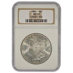 1884 $1 Morgan Silver Dollar Coin NGC MS65