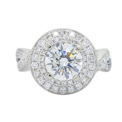 Platinum GIA Cert 2.00ctw Diamond Ring