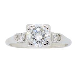 Platinum 0.82ctw Diamond Ring