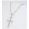 Image 2 : 14KT White Gold 0.25ctw Diamond Pendant with Chain