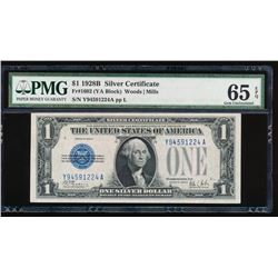 1928B $1 Silver Certificate PMG 65EPQ