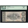 Image 1 : 1863 $10 Confederate States of America Note PCGS 63