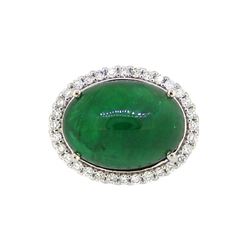 18KT White Gold 13.03ct GIA Cert Emerald and Diamond Ring