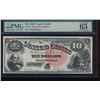 Image 1 : 1880 $10 Legal Tender Note PMG 65