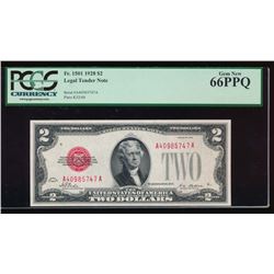 1928 $2 Legal Tender Note PCGS 66PPQ