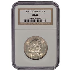 1892 Columbian Exposition Half Dollar Coin NGC MS62