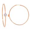 Image 1 : 14KT Rose Gold 0.42ctw Diamond Hoop Earrings