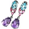 Image 2 : Natural MULTI COLOR AMETHYST TOURMALINE Earrings