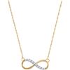 Image 1 : 0.10 CTW Diamond Infinity Pendant 10KT Yellow Gold - REF-22X4Y