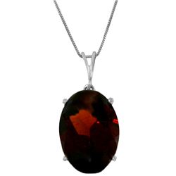 Genuine 6 ctw Garnet Necklace Jewelry 14KT White Gold - REF-37W6Y