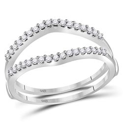 0.25 CTW Diamond Ring 14KT White Gold - REF-30X2Y