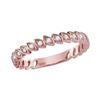 Image 1 : 0.10 CTW Diamond Ovals Stackable Ring 14KT Rose Gold - REF-22M4H