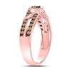 Image 2 : 0.44 CTW Colored Brown Diamond Ring 10KT Rose Gold - REF-57H2M