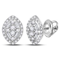 0.32 CTW Diamond Earrings 10KT White Gold - REF-28H5W