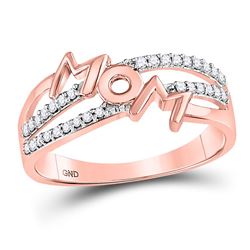 0.15 CTW Diamond Ring 10KT Rose Gold - REF-20X4K