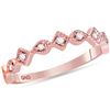 Image 1 : 0.10 CTW Diamond Squares Stackable Ring 14KT Rose Gold - REF-22W4K