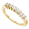 Image 1 : 0.15 CTW Diamond Single Row Ring 10KT Yellow Gold - REF-20F9N