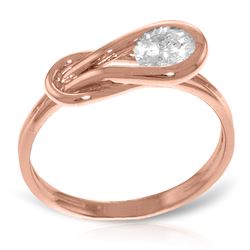 Genuine 0.50 ctw Diamond Anniversary Ring Jewelry 14KT Rose Gold - REF-191H2X