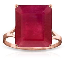 Genuine 7.5 ctw Ruby Ring Jewelry 14KT Rose Gold - REF-87F2Z