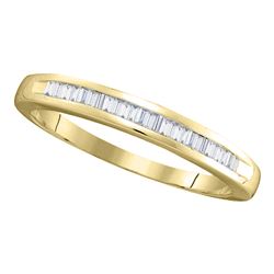 0.25 CTW Diamond Wedding Ring 14KT Yellow Gold - REF-18W2K