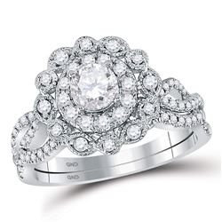 0.99 CTW Diamond Ring 14KT White Gold - REF-286F2F