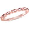 Image 1 : 0.09 CTW Diamond Stackable Ring 14KT Rose Gold - REF-22H4M