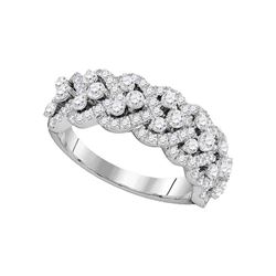 1.36 CTW Diamond Spade-shape Ring 14KT White Gold - REF-146M9H