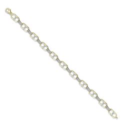 0.33 CTW Diamond Link Fashion Bracelet 10KT Yellow Gold - REF-36N2F