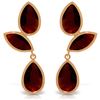 Genuine 13 ctw Garnet Earrings Jewelry 14KT Rose Gold - REF-62W4Y