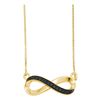 Image 1 : 0.05 CTW Black Color Diamond Infinity Pendant 10KT Yellow Gold - REF-13N4F