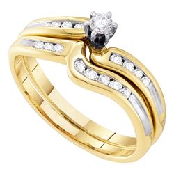 0.27 CTW Diamond Bridal Wedding Engagement Ring 10KT Yellow Gold - REF-26W9K