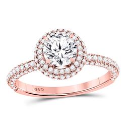 1.69 CTW Diamond Ring 14KT Rose Gold - REF-818H2X