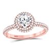 Image 1 : 1.69 CTW Diamond Ring 14KT Rose Gold - REF-818H2X