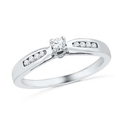 0.20 CTW Diamond Solitaire Bridal Ring 10KT White Gold - REF-24Y2X