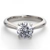 14K White Gold 0.83 ctw Natural Diamond Solitaire Ring - REF-203W4K-WJ13209