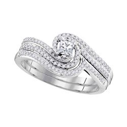 0.38 CTW Princess Diamond Bridal Engagement Ring 10KT White Gold - REF-52W4K