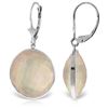 Genuine 34 ctw Rose Quartz Earrings Jewelry 14KT White Gold - REF-58Z2N