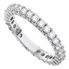 3 CTW Diamond Eternity Anniversary Ring 14KT White Gold - REF-367W5K