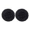 0.29 CTW Mens Black Color Diamond 3D Circle Cluster Earrings 10KT Black-tone Gold - REF-18W2K