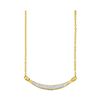 Image 1 : 0.15 CTW Diamond Curved Bar Pendant 10KT Yellow Gold - REF-22H4M